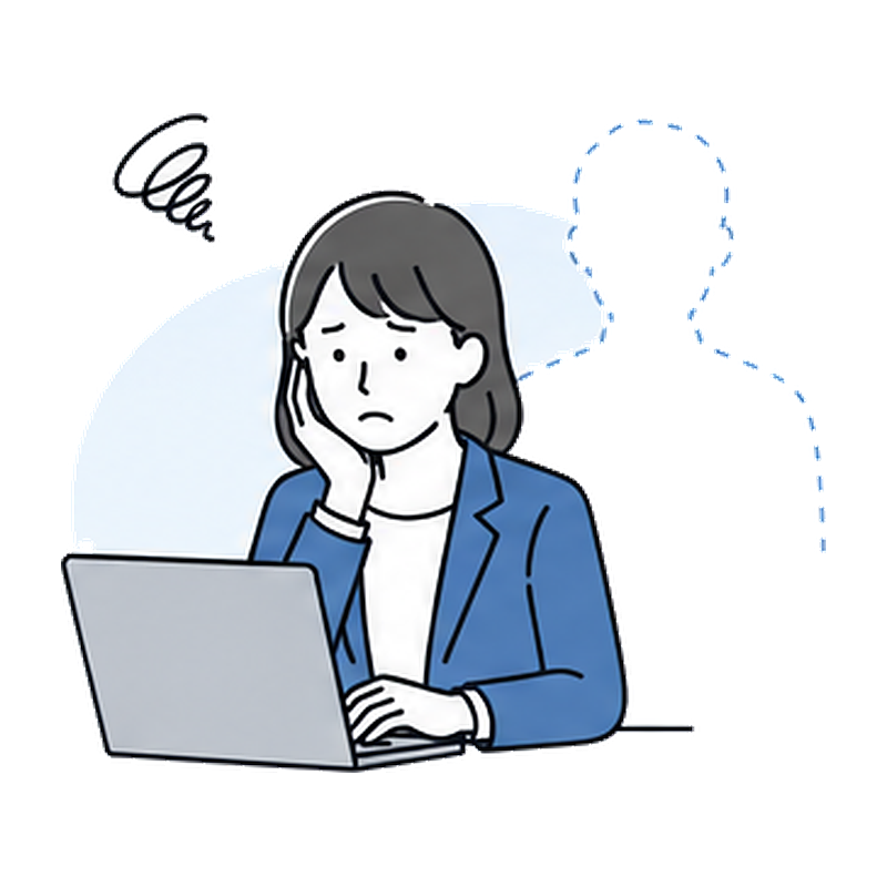 Web担当者がいないのイラスト